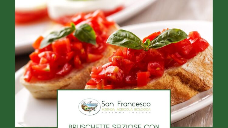 Bruschette sfiziose con prodotti Biologici Azienda Bio San Francesco